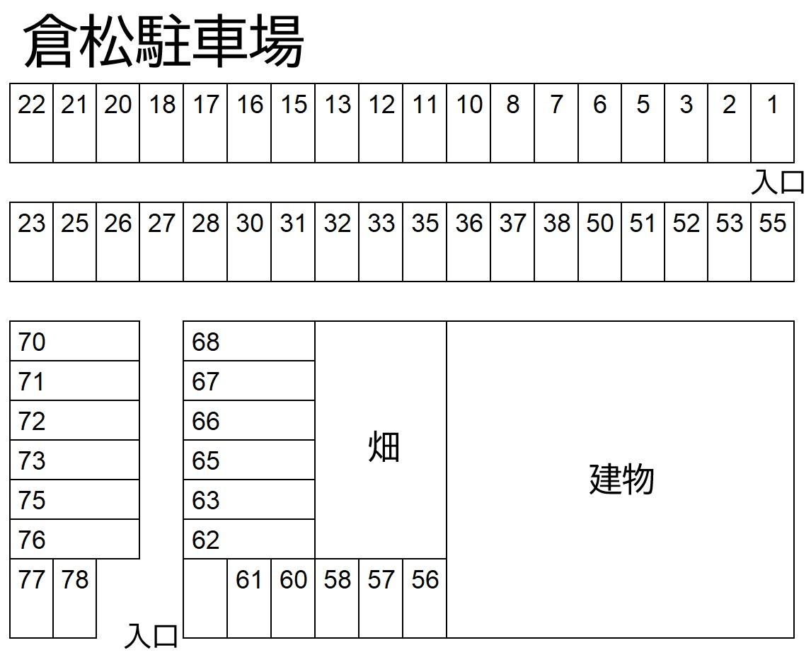倉松駐車場の駐車配置図