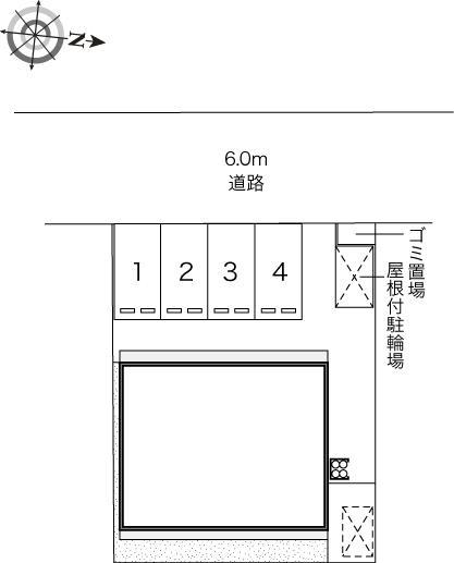 グランジュテ(46004)の駐車配置図