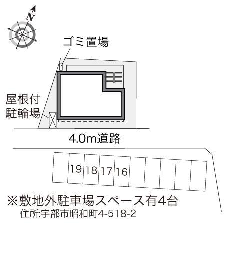 飛躍館(33202) 敷地外駐車場の駐車配置図