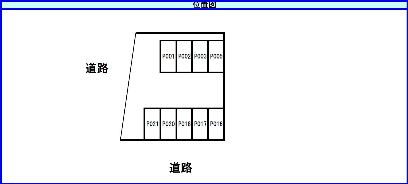 ハッピーロック泉野パーキングの駐車配置図