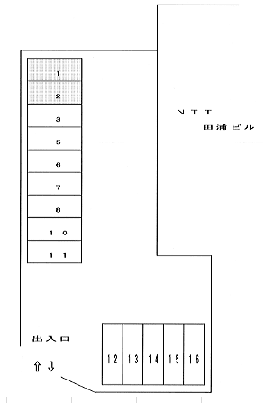 船越町駐車場の駐車配置図