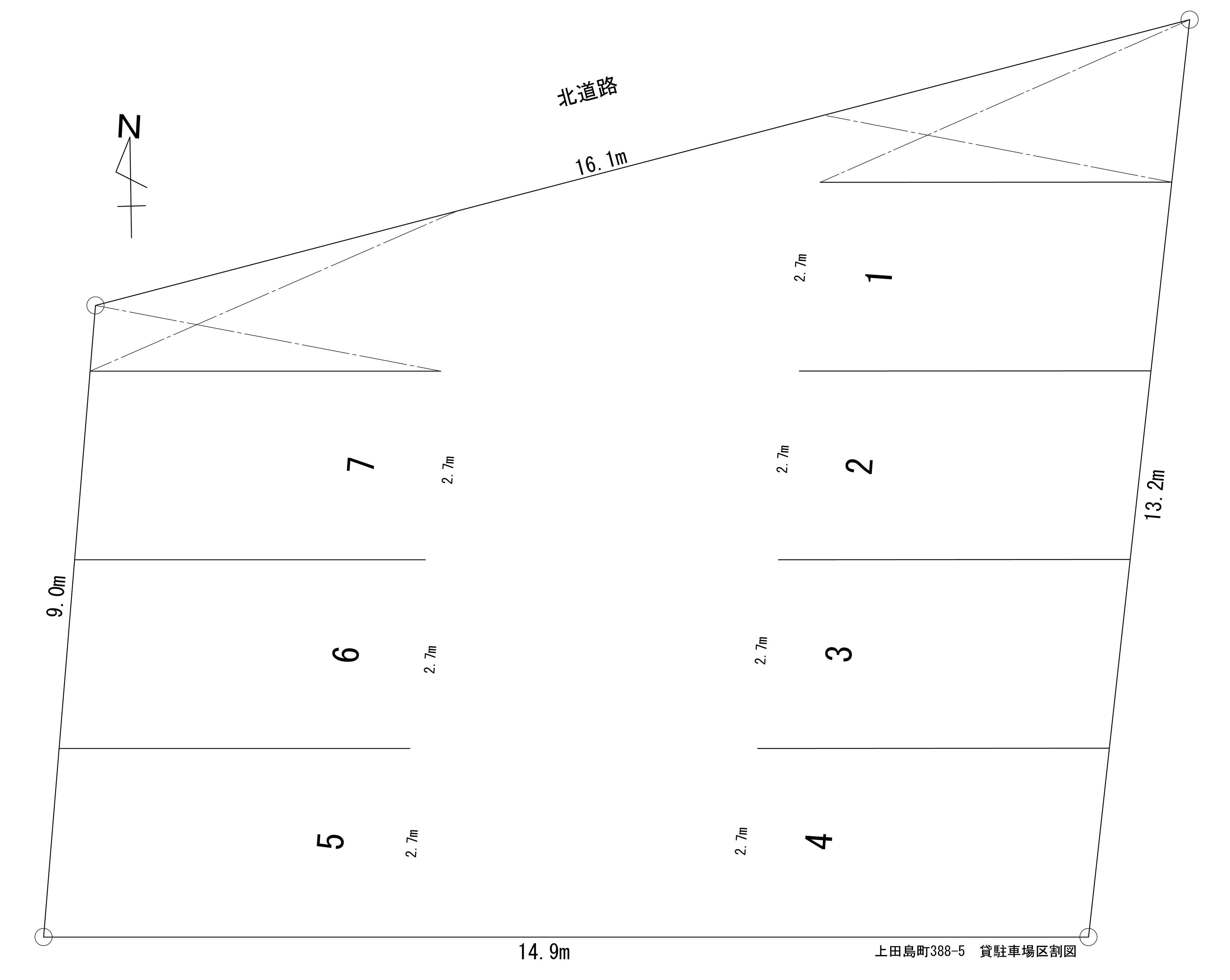 三光パーク№66の駐車配置図
