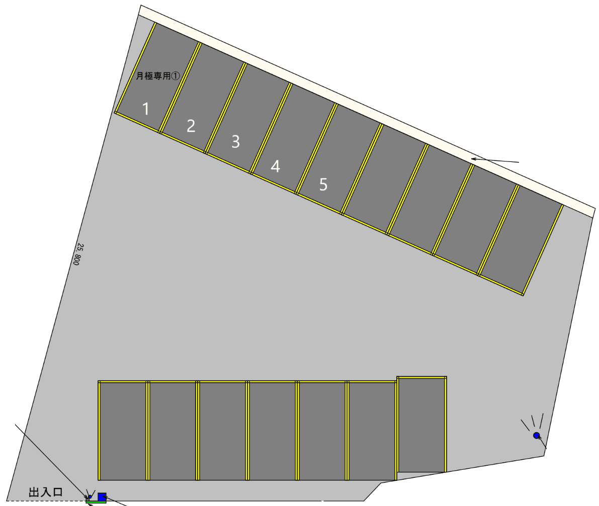 田辺町駐車場の駐車配置図