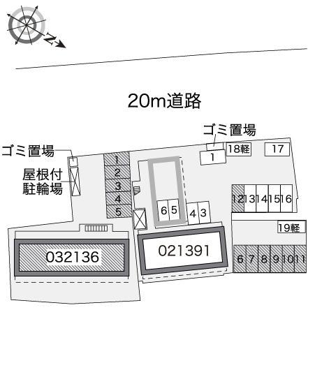 MIYASHIROⅡ(32136) 敷地外駐車場の駐車配置図
