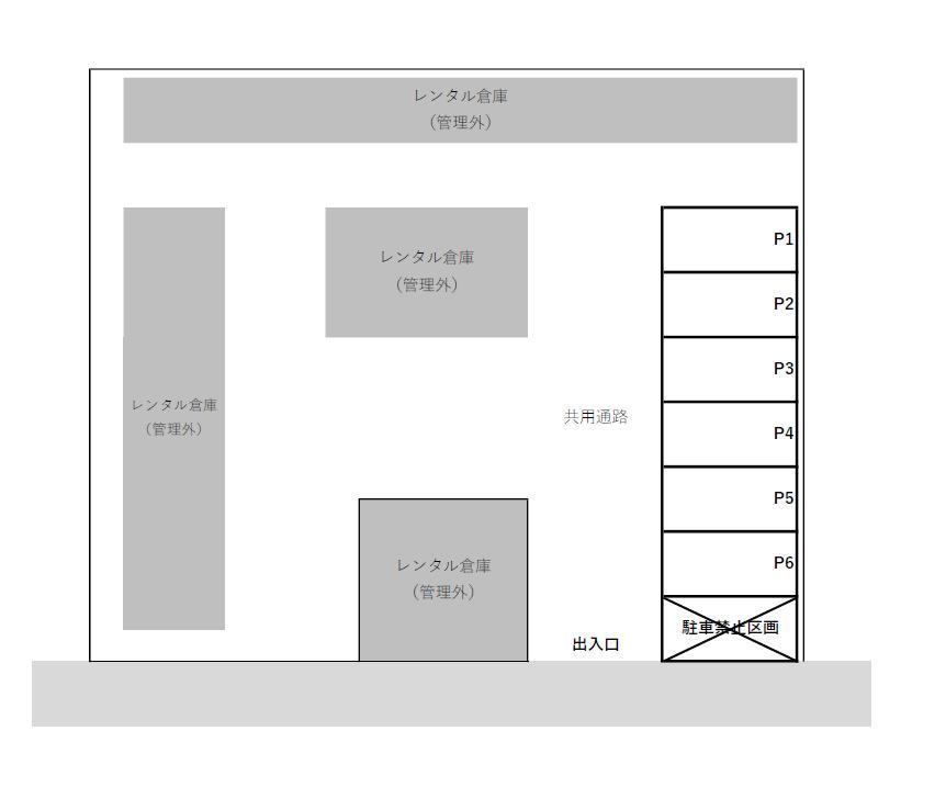 中鶴1丁目パーキングの駐車配置図
