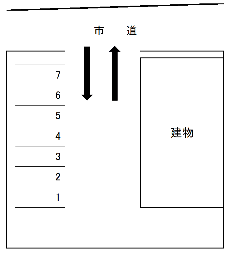 健軍本町月極駐車場の駐車配置図