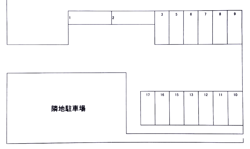モリヤ駐車場の駐車配置図