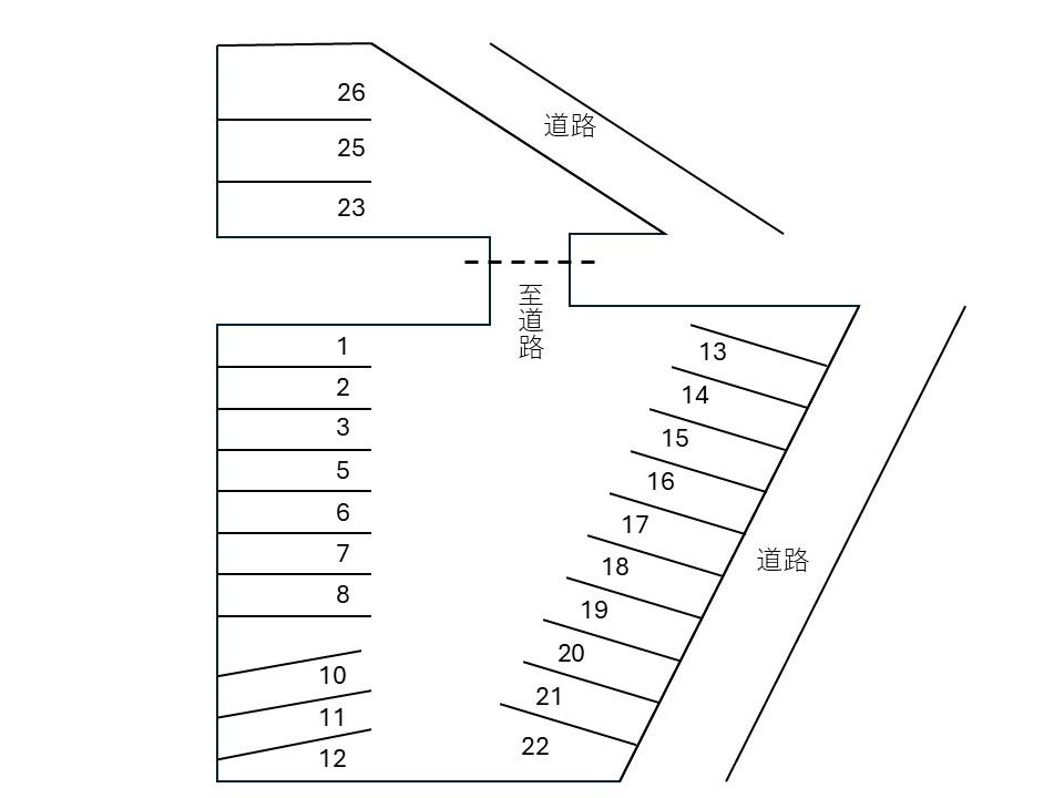 白木第3駐車場 の駐車配置図