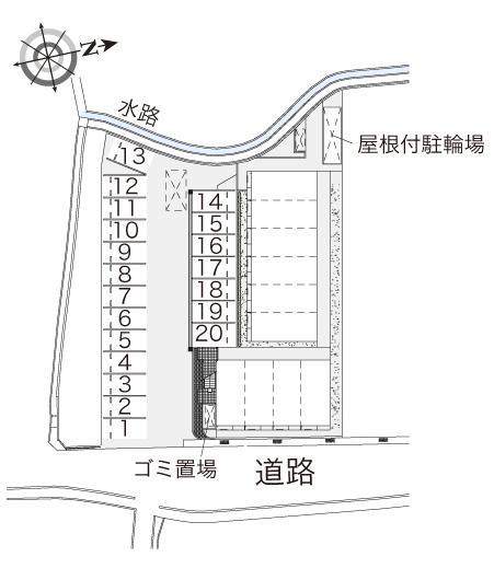 M&E(41487)の駐車配置図