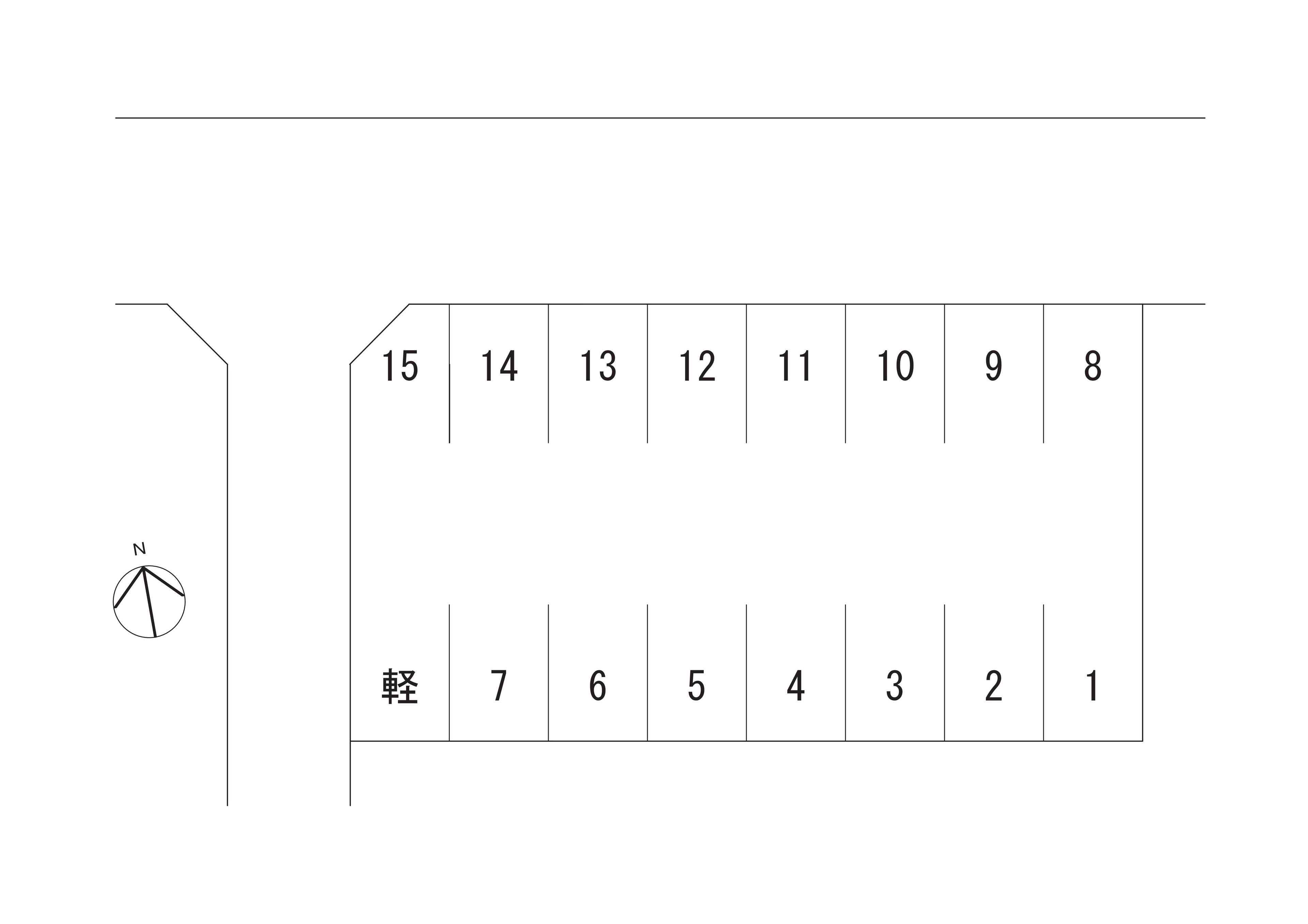 国済寺中パーキングの駐車配置図