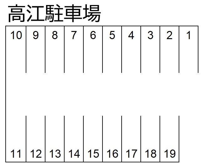 高江駐車場の駐車配置図