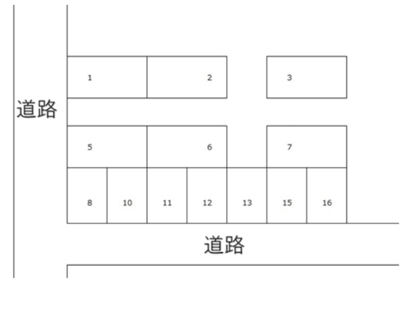 中村駐車場の駐車配置図