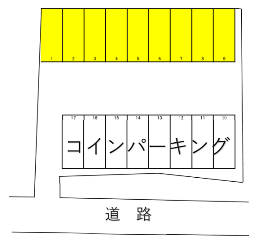 シティホーム 船越2丁目パーキングの駐車配置図