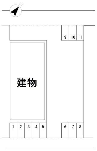 佐糠東駐車場の駐車配置図
