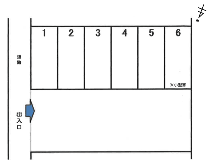 小峰駐車場の駐車配置図