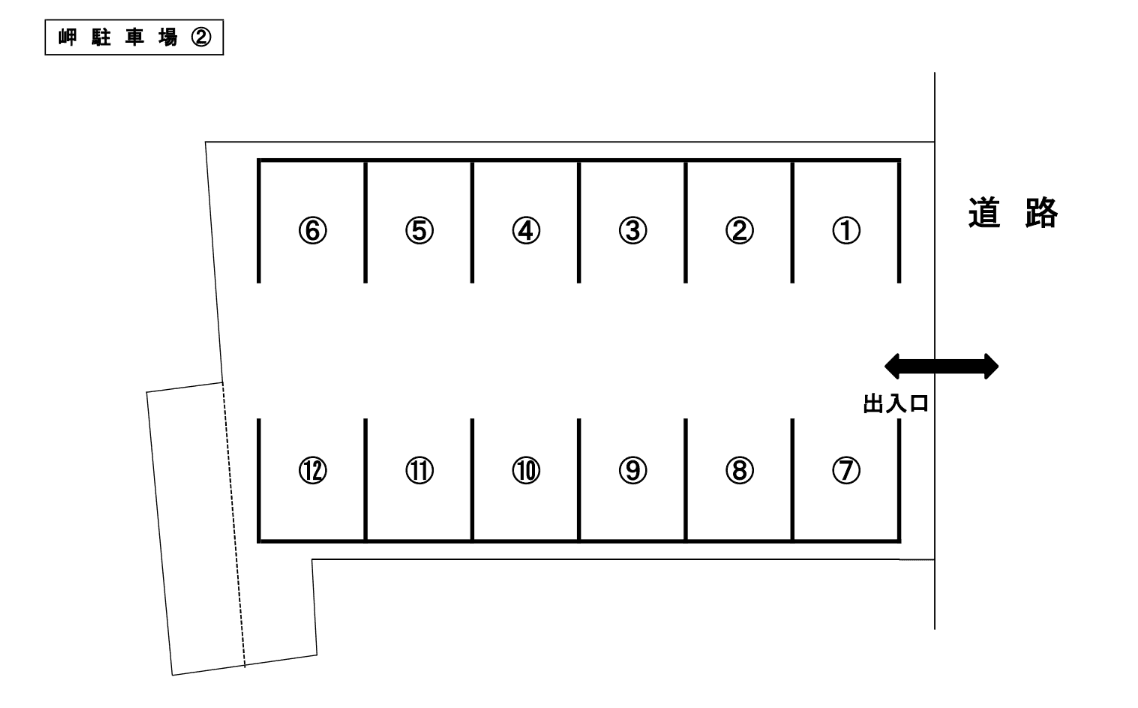 岬駐車場②の駐車配置図