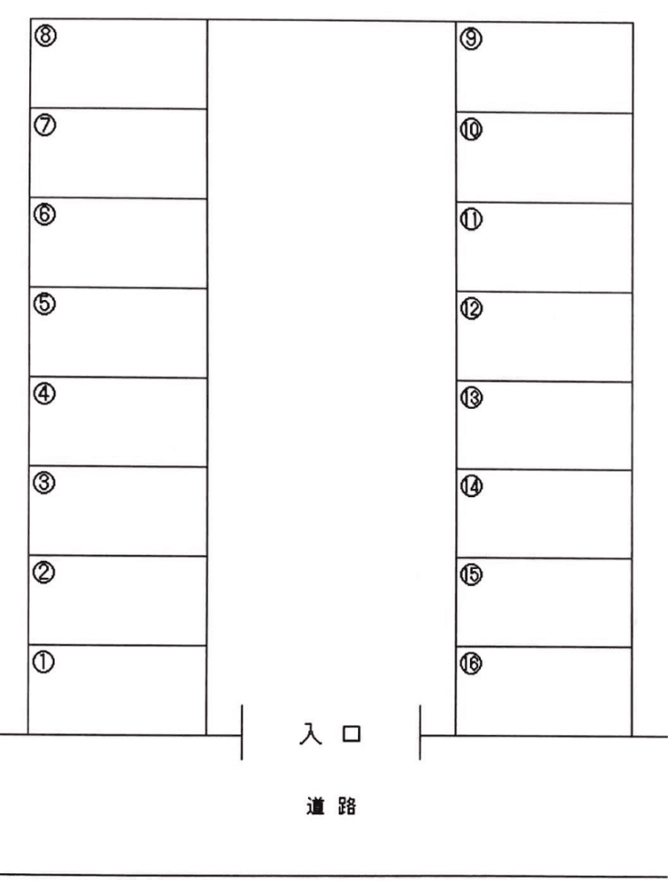 新田駐車場の駐車配置図