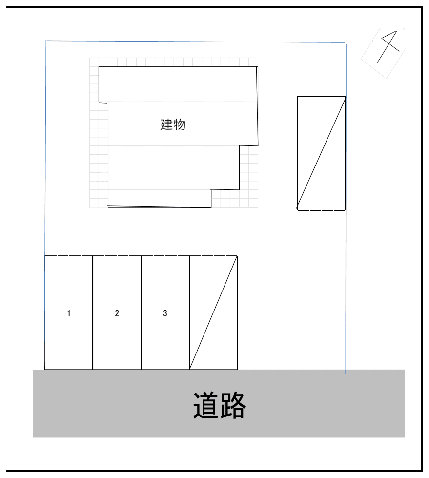 乙川市場町パーキングの駐車配置図
