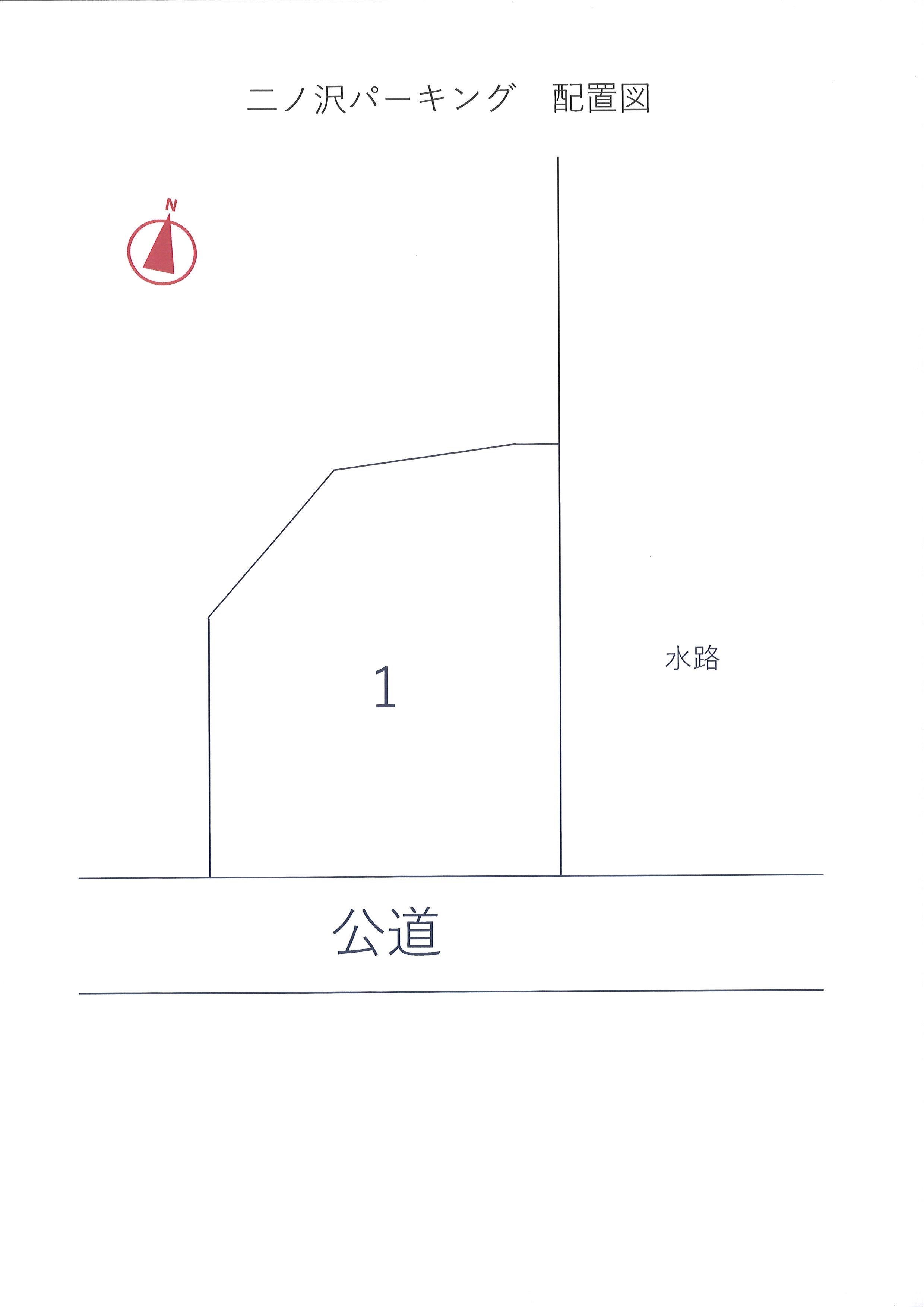 二ノ沢パーキングの駐車配置図
