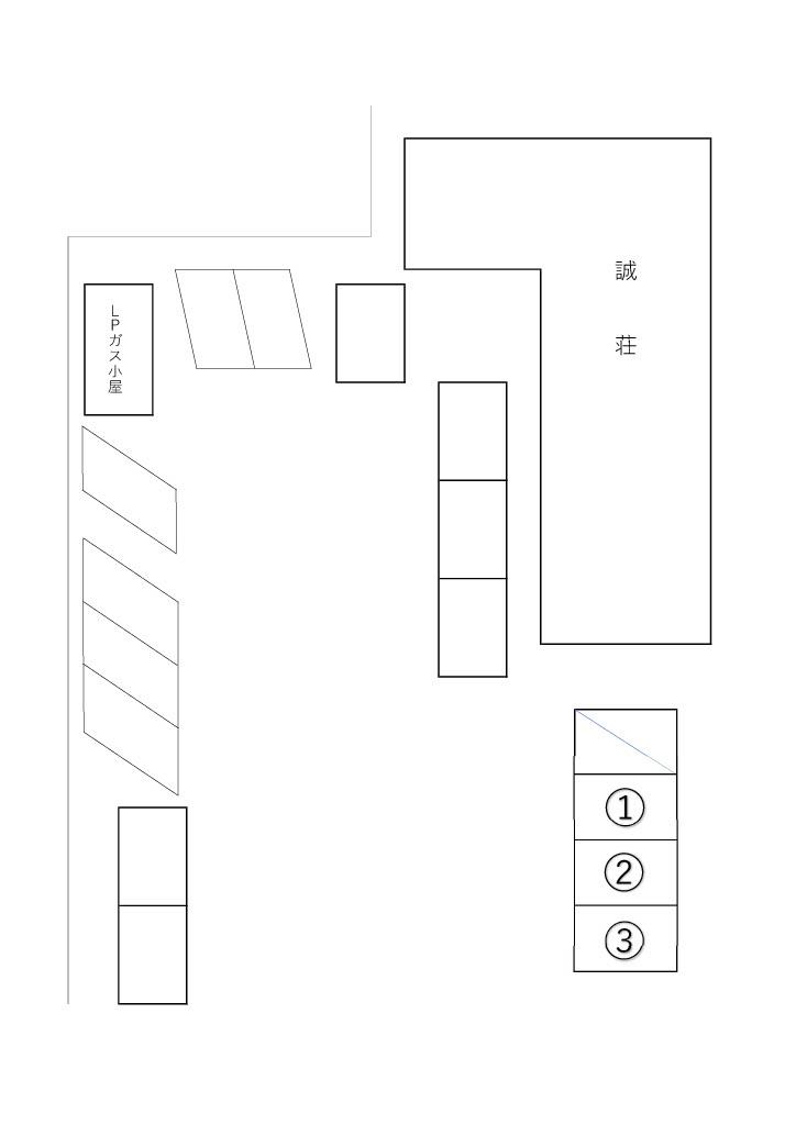 誠荘駐車場の駐車配置図