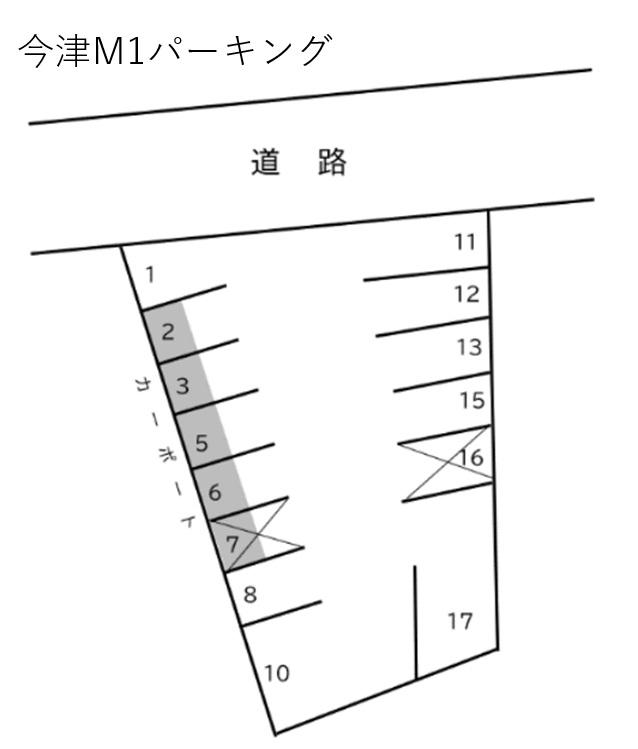 今津M1パーキングの駐車配置図