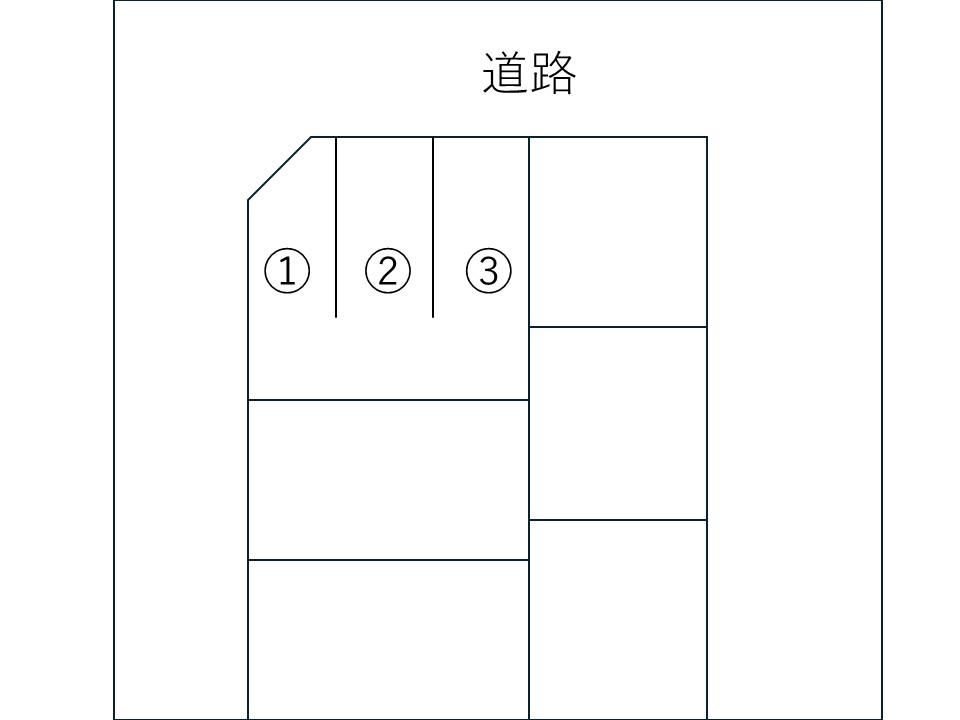 北田第五駐車場の駐車配置図