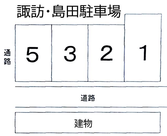 諏訪・島田駐車場の駐車配置図