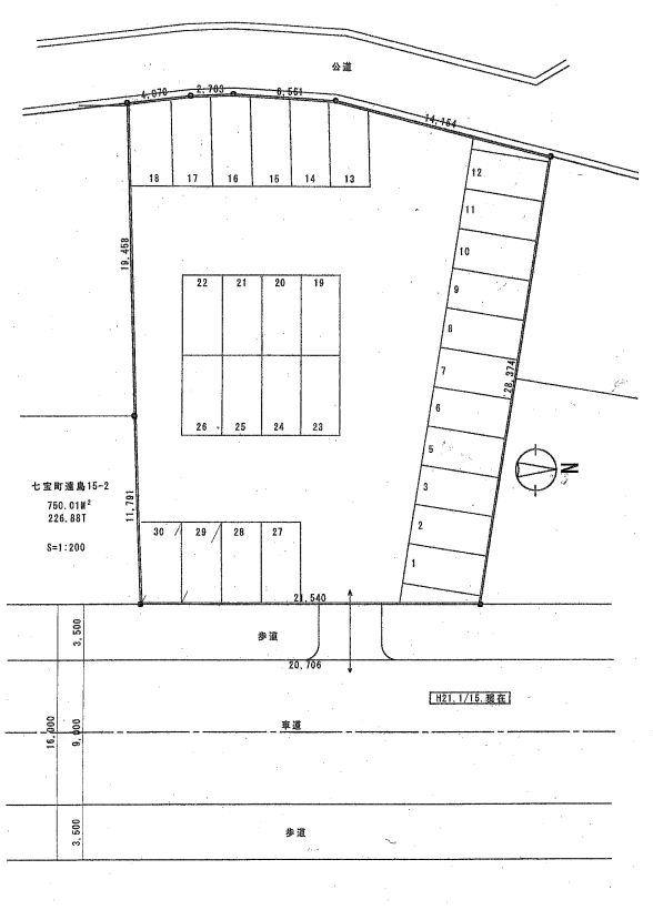 No.5の駐車配置図
