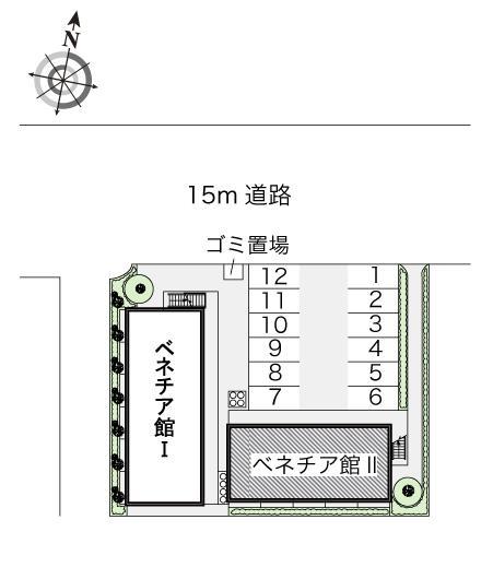 ベネチア館Ⅱ(17056)の駐車配置図