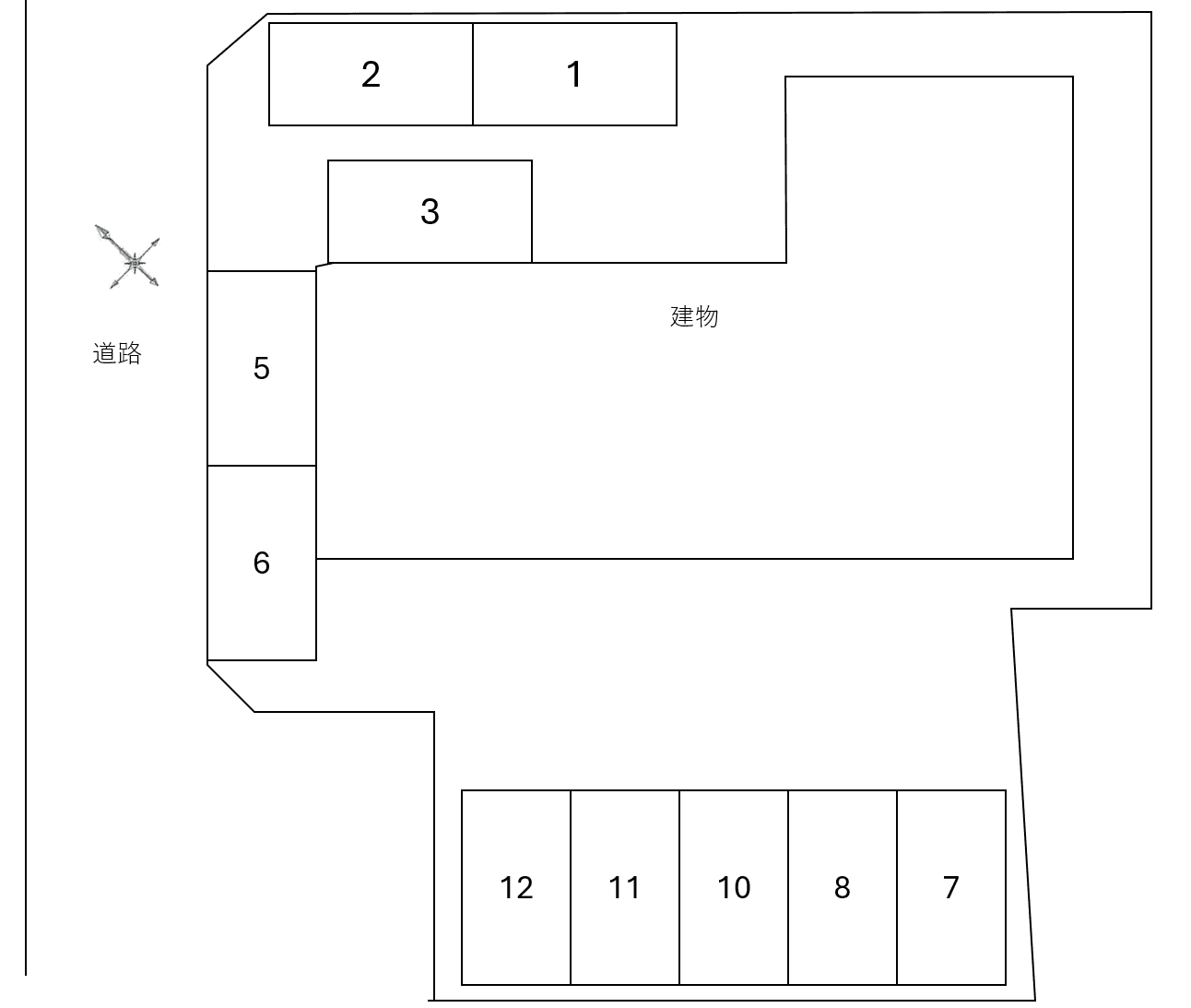 DUPLEX川越別駐車場の駐車配置図