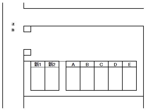 鹿沢ガレージの駐車配置図