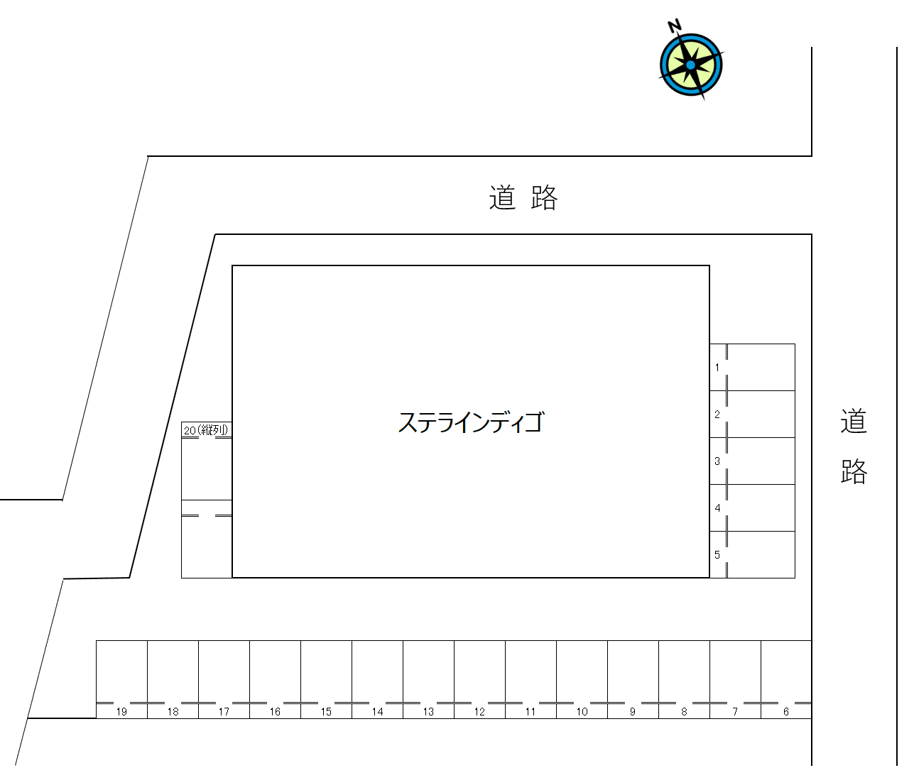 ステラインディゴの駐車配置図