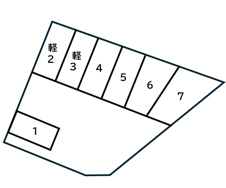 駒走駐車場の駐車配置図