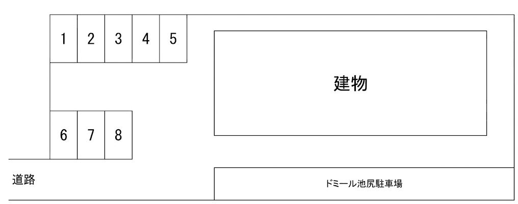 ドミール池尻駐車場の駐車配置図