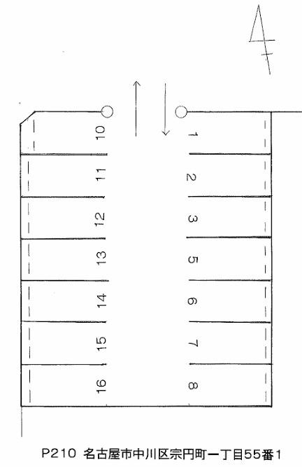 P210の駐車配置図