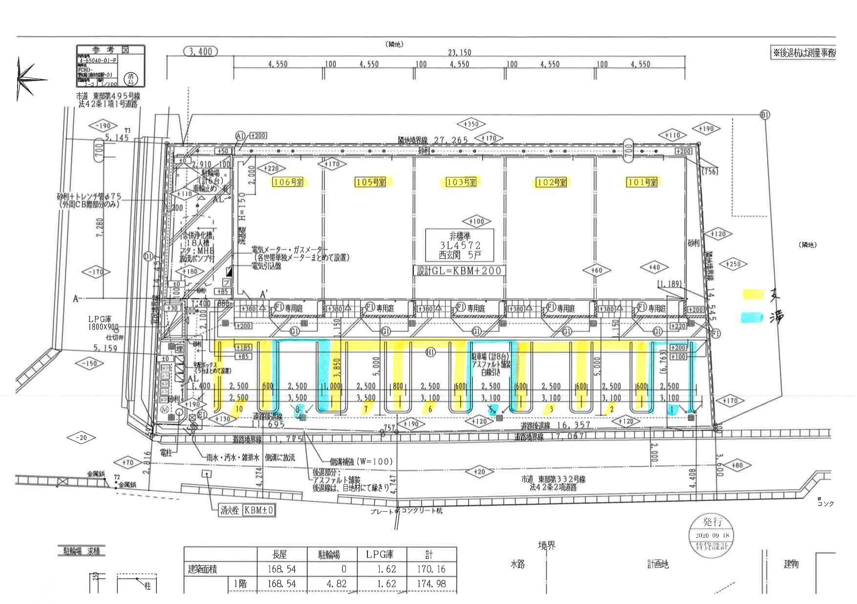 140579MAISONNETTEPARK布袋駅の駐車配置図