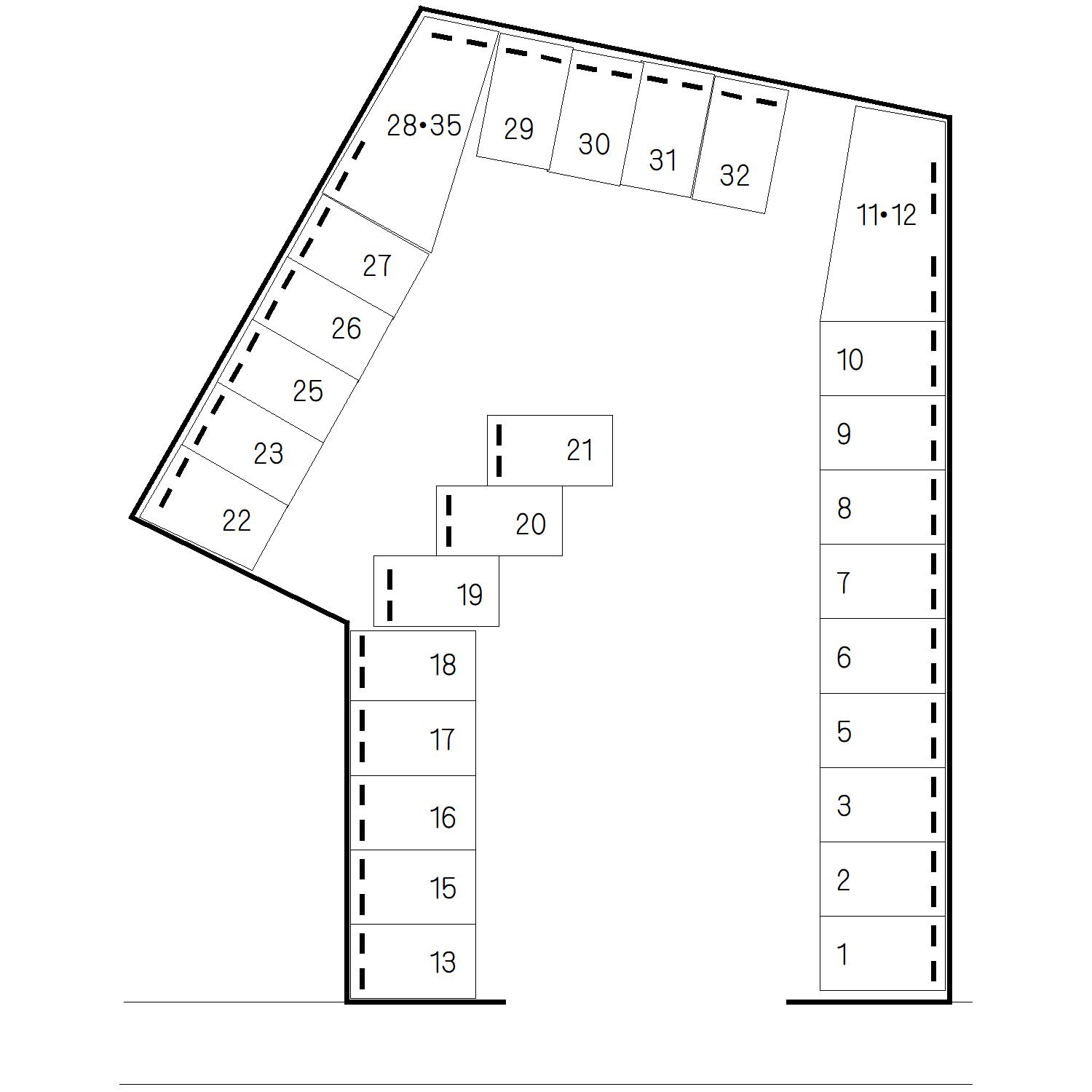 第二花田月極駐車場の駐車配置図