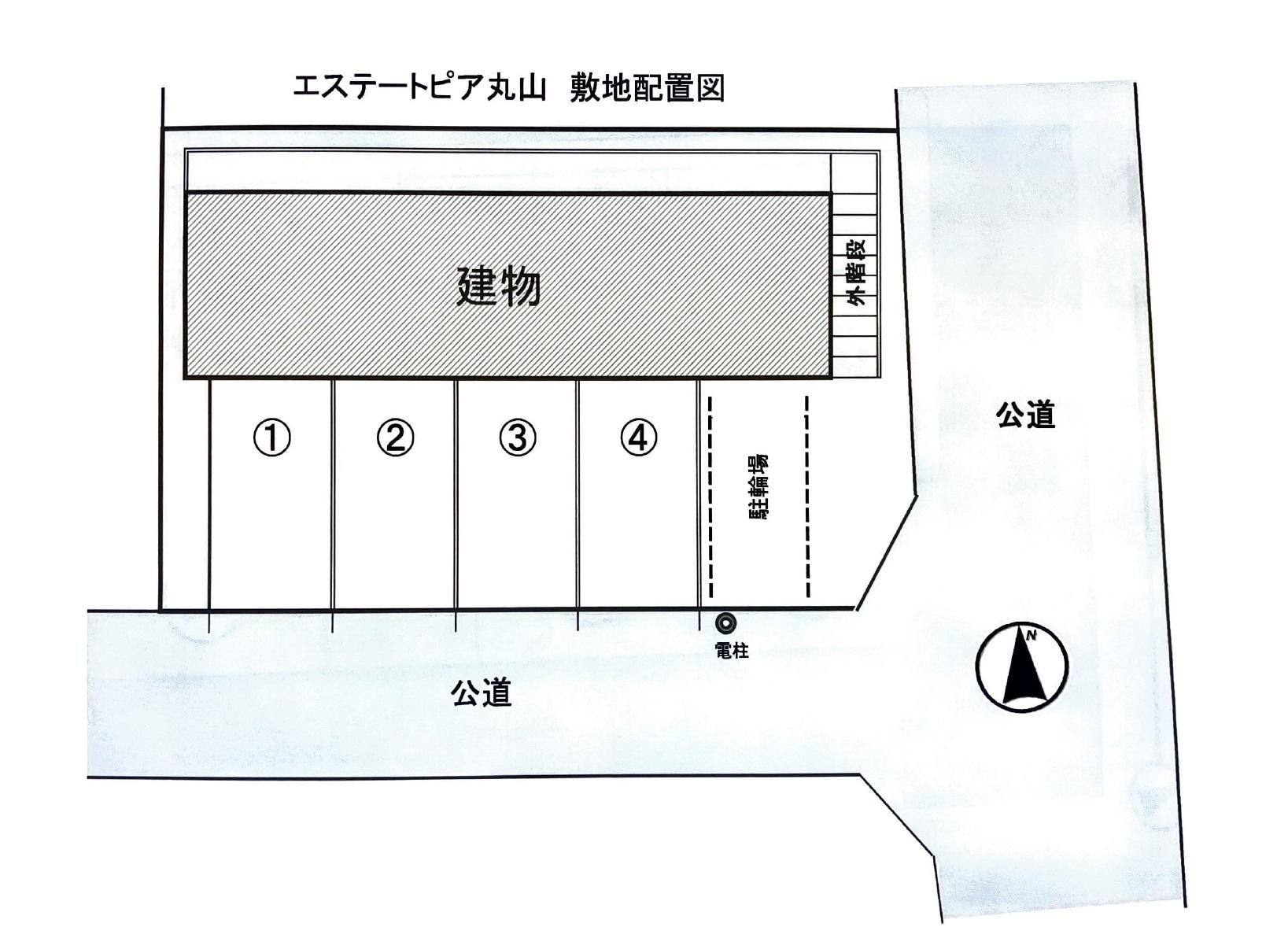 エステートピア丸山駐車場の駐車配置図