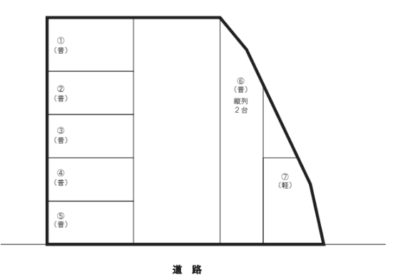 いずみパーキングの駐車配置図