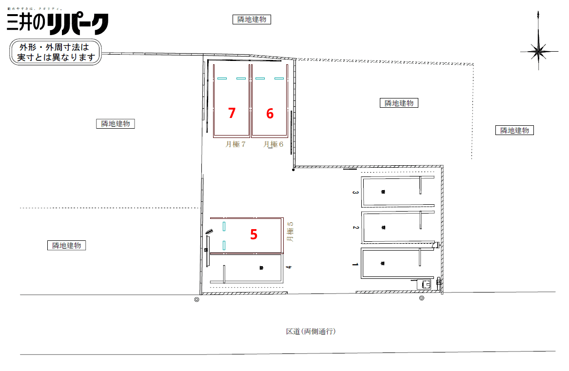 東六郷3丁目第2の駐車配置図