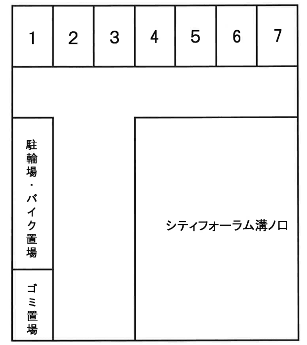シティフォーラム溝ノ口駐車場の駐車配置図