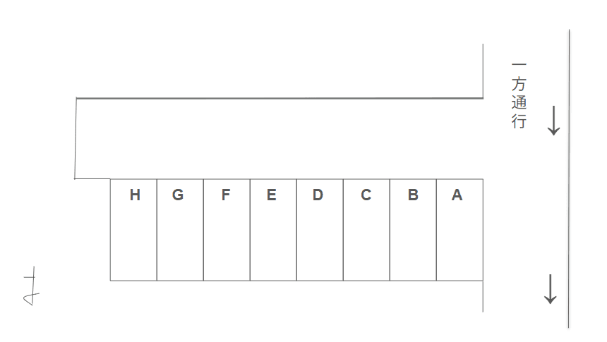 松2パーキングの駐車配置図