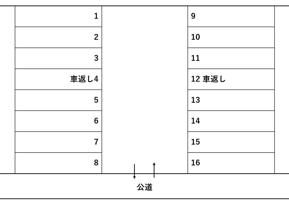 No.223駐車場の駐車配置図