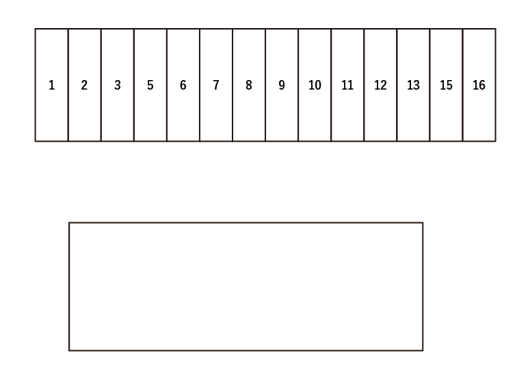 取石石田団地の駐車配置図