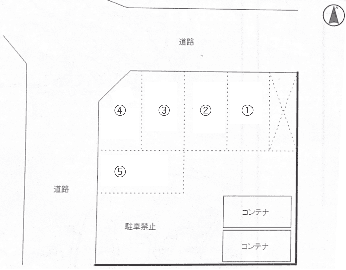 奥武島パーキングの駐車配置図