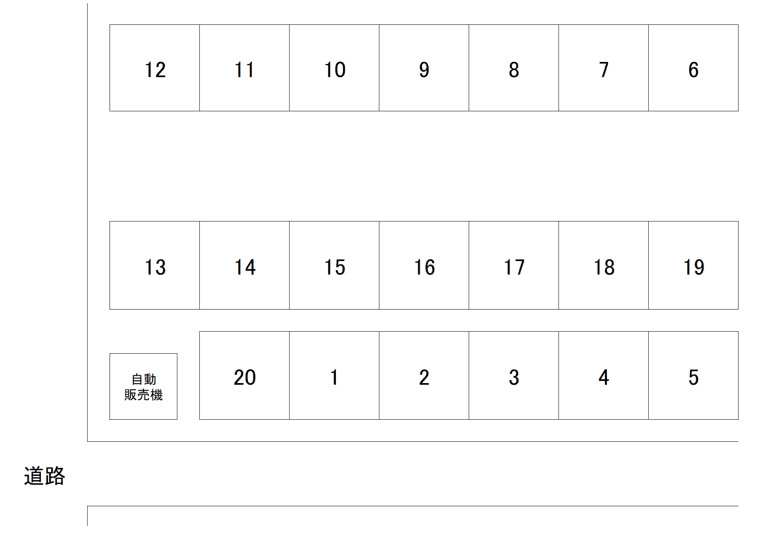 浜田パーキングの駐車配置図