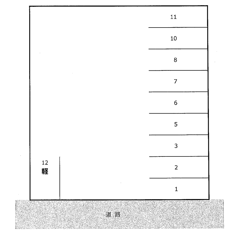 西尾第四パーキングの駐車配置図