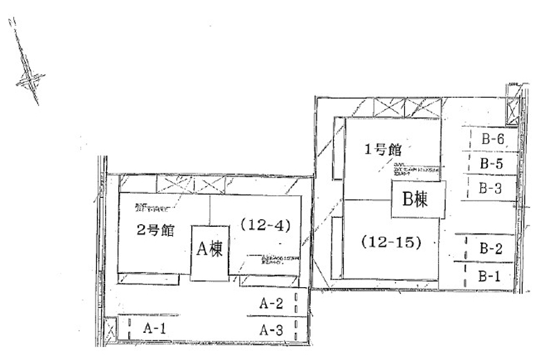 リンデンハイツ1号館の駐車配置図