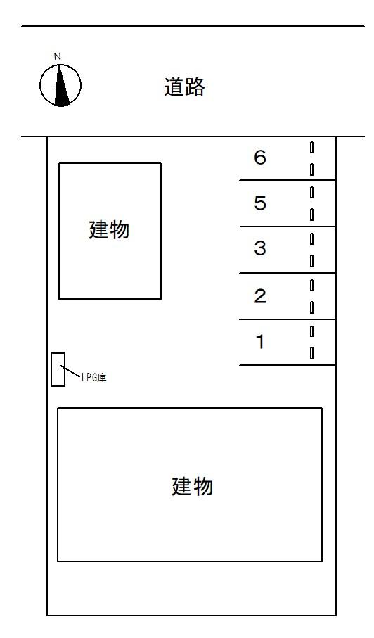 88066DUPLEX国王352Aの駐車配置図