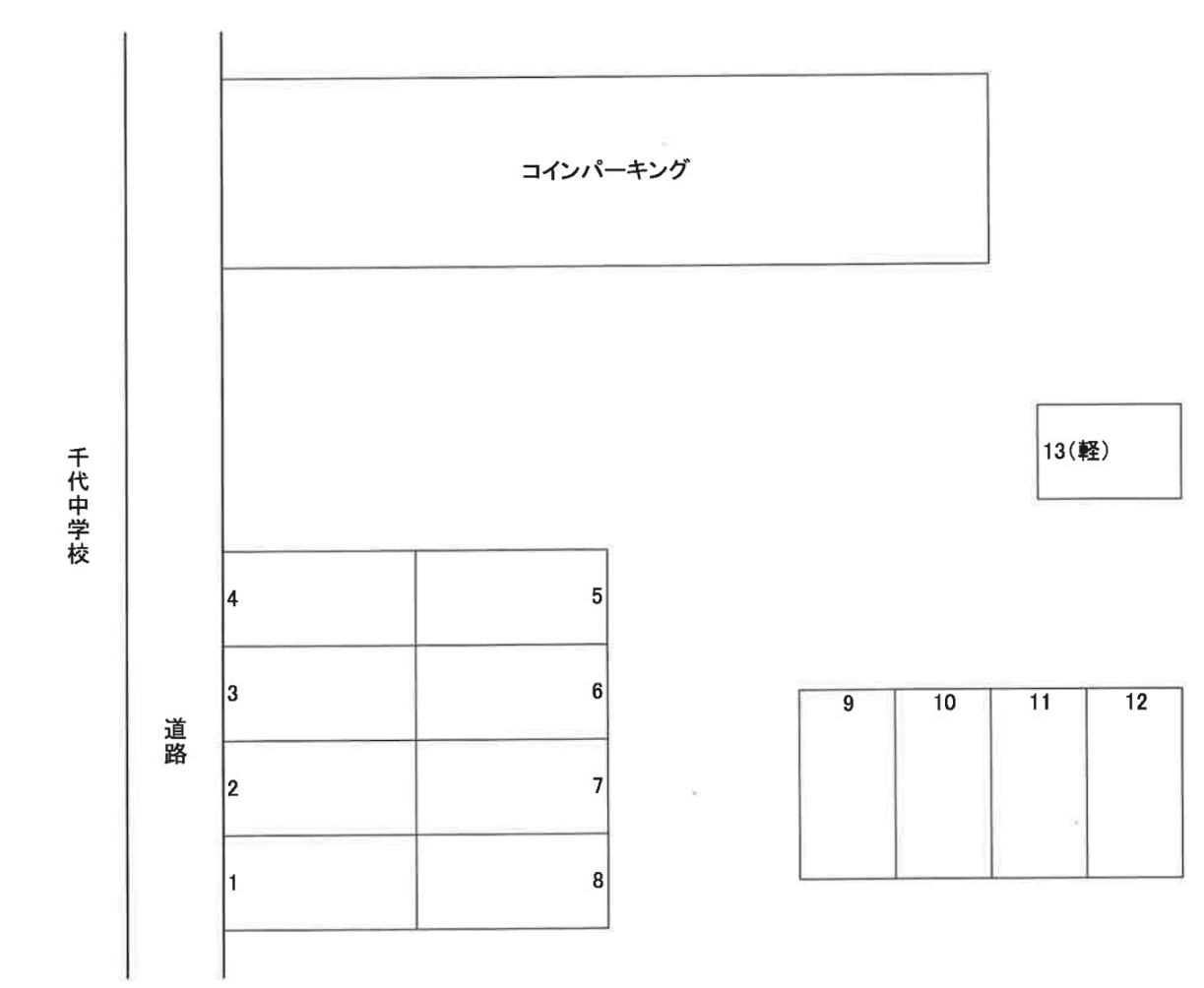 崇福寺 第13駐車場の駐車配置図